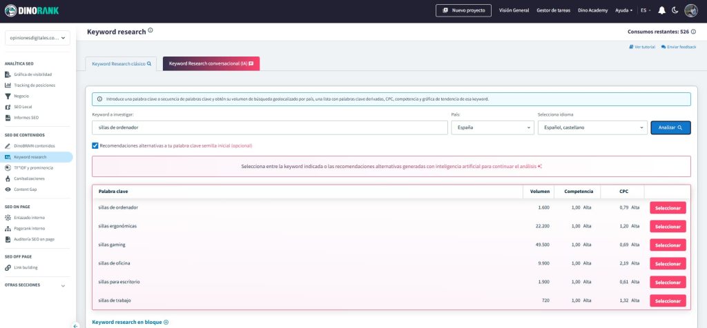 Keyword research, búsqueda de palabras clave